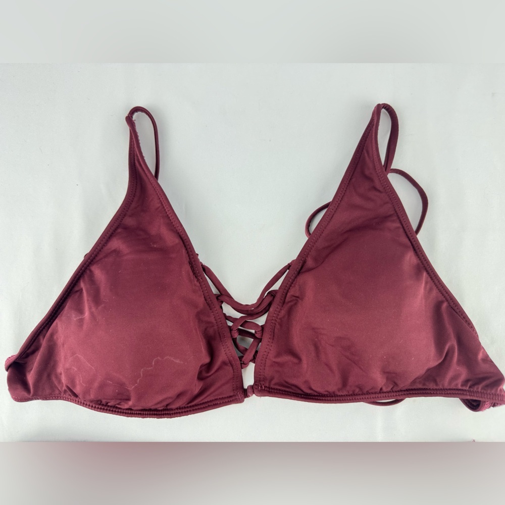 Mossimo Burgundy String Bikini Top